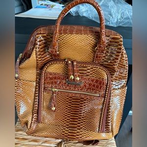 NWT Samantha Brown Leather Tote Backpack